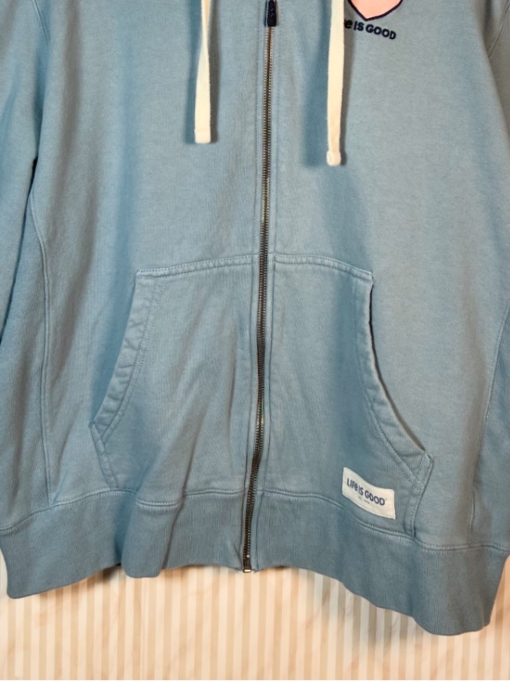 Life is Good French Terry Blue Hoodie - Picture 4 of 10
